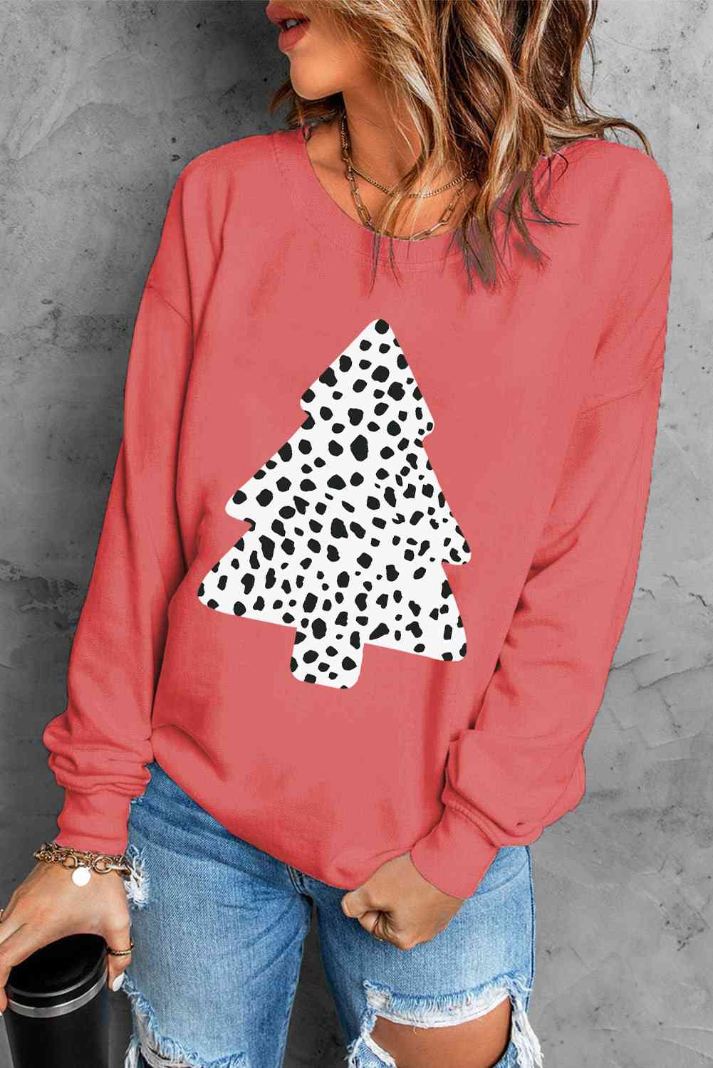 Christmas Tree Graphic Sweatshirt | Sugarz Chique Boutique