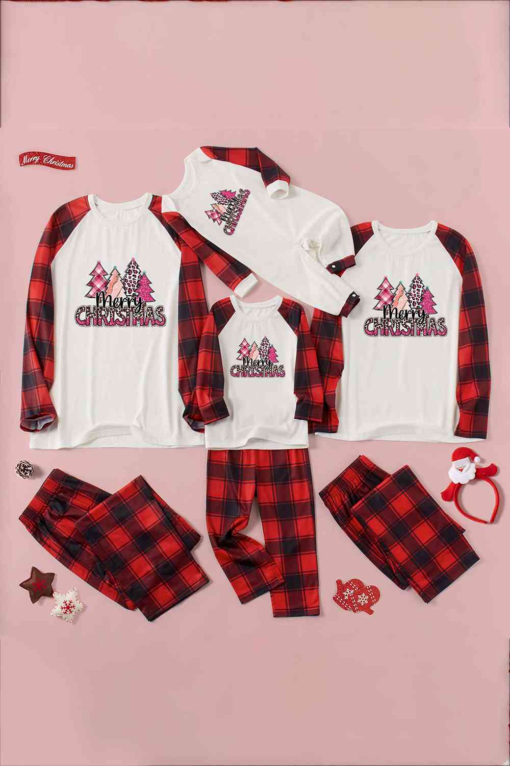 MERRY CHRISTMAS Graphic Top and Plaid Pants Set | Sugarz Chique Boutique