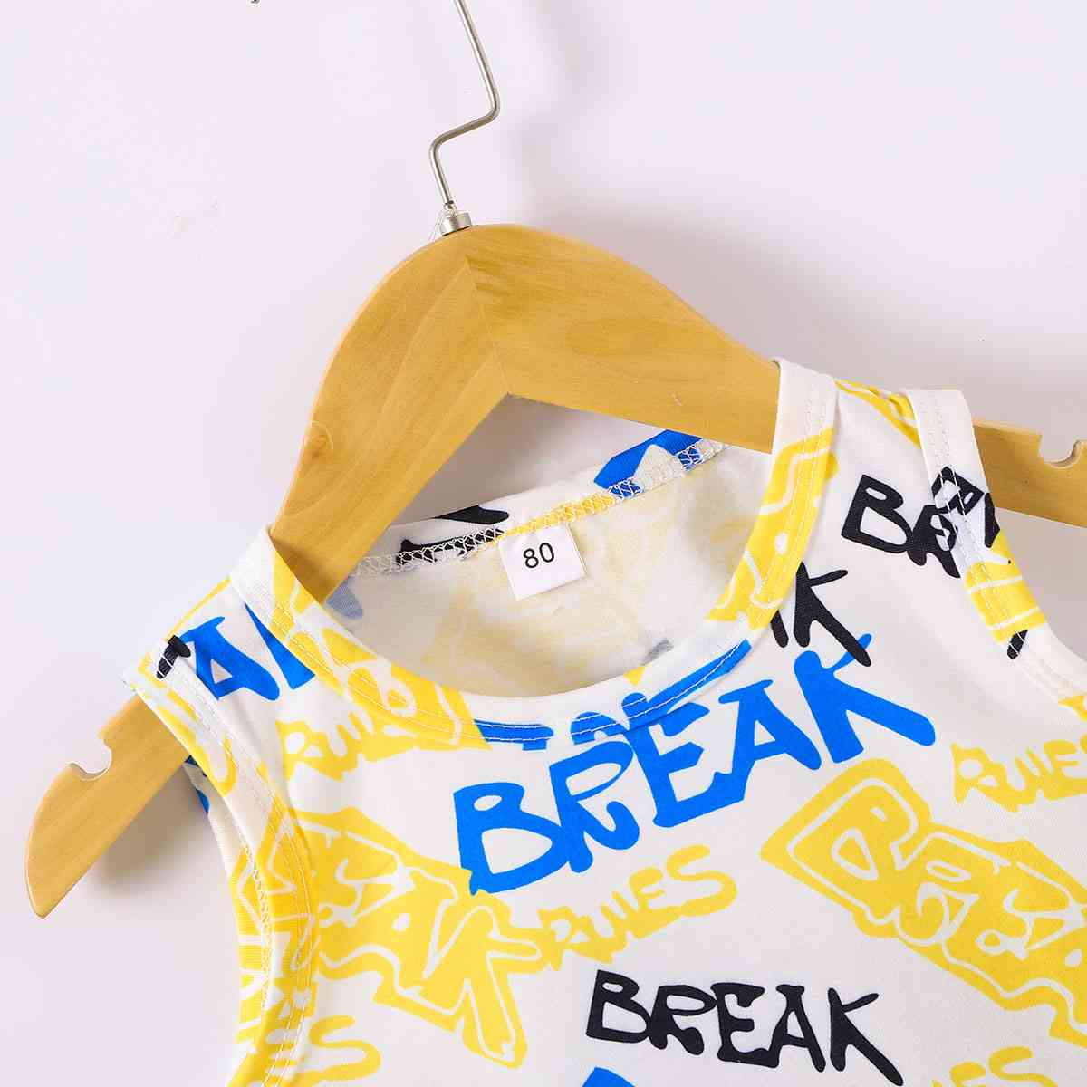 BREAK Printed Round Neck Tank and Shorts Set | Sugarz Chique Boutique