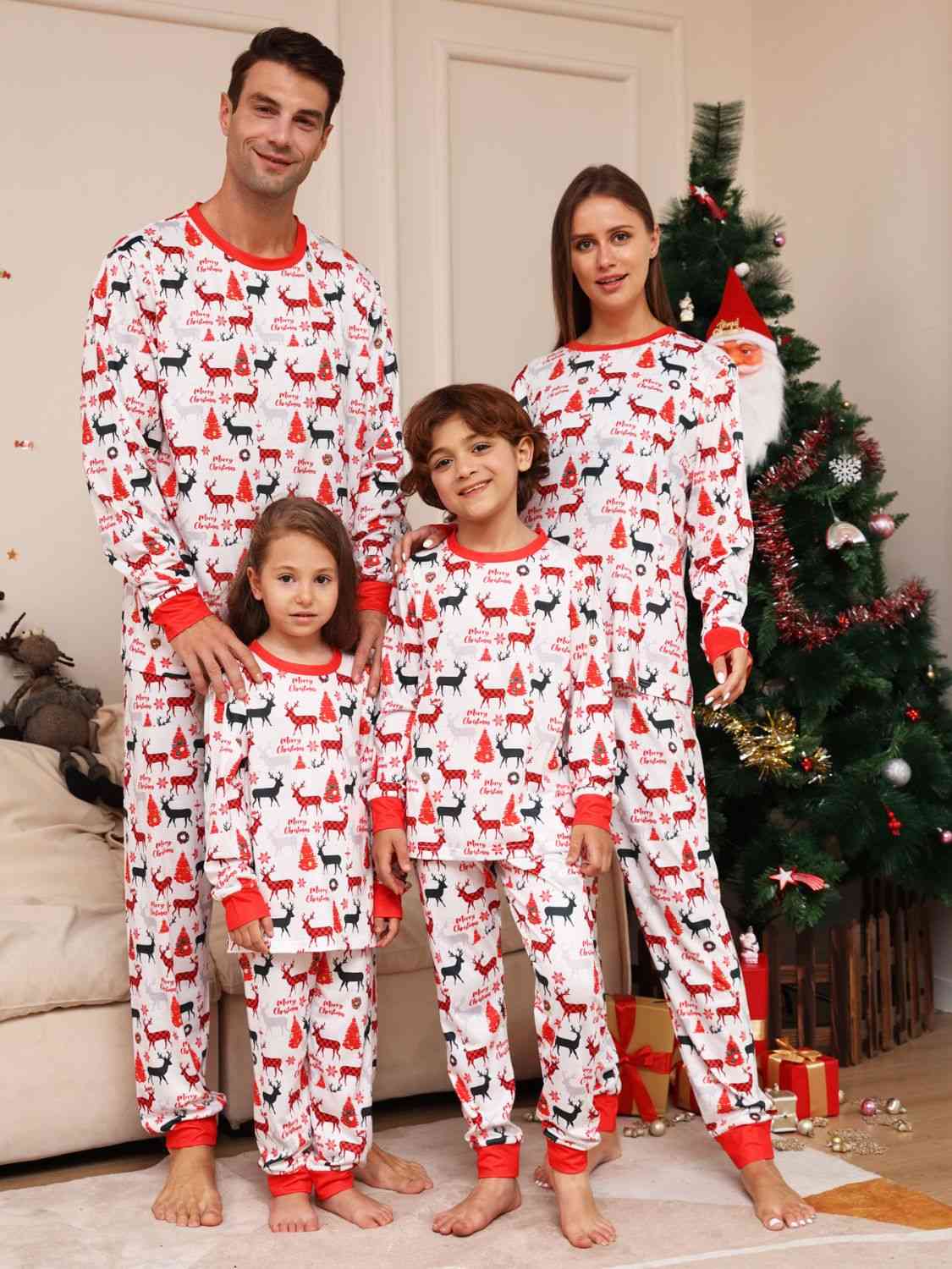 Reindeer Print Top and Pants Set | Sugarz Chique Boutique