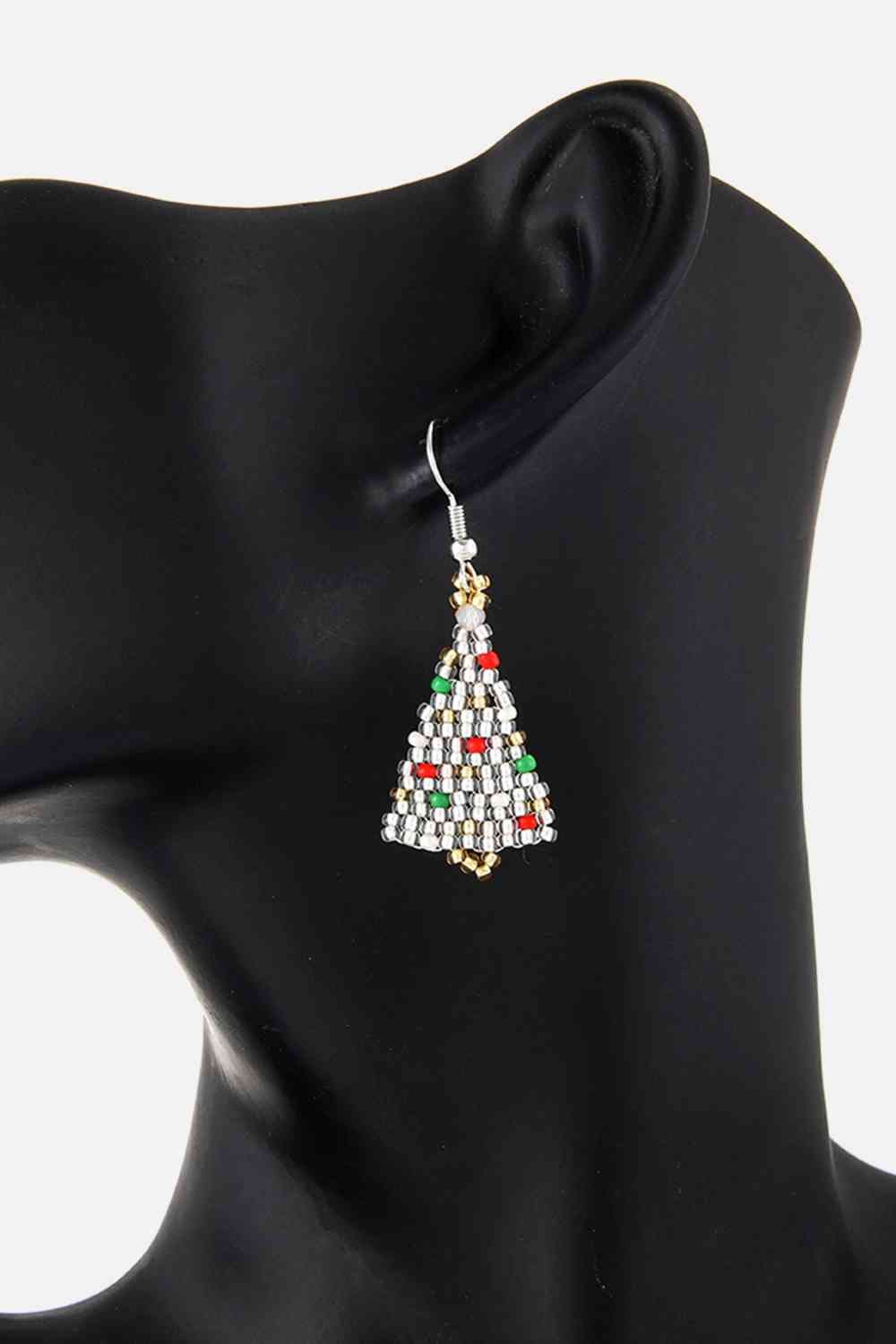 Beaded Christmas Tree Earrings | Sugarz Chique Boutique