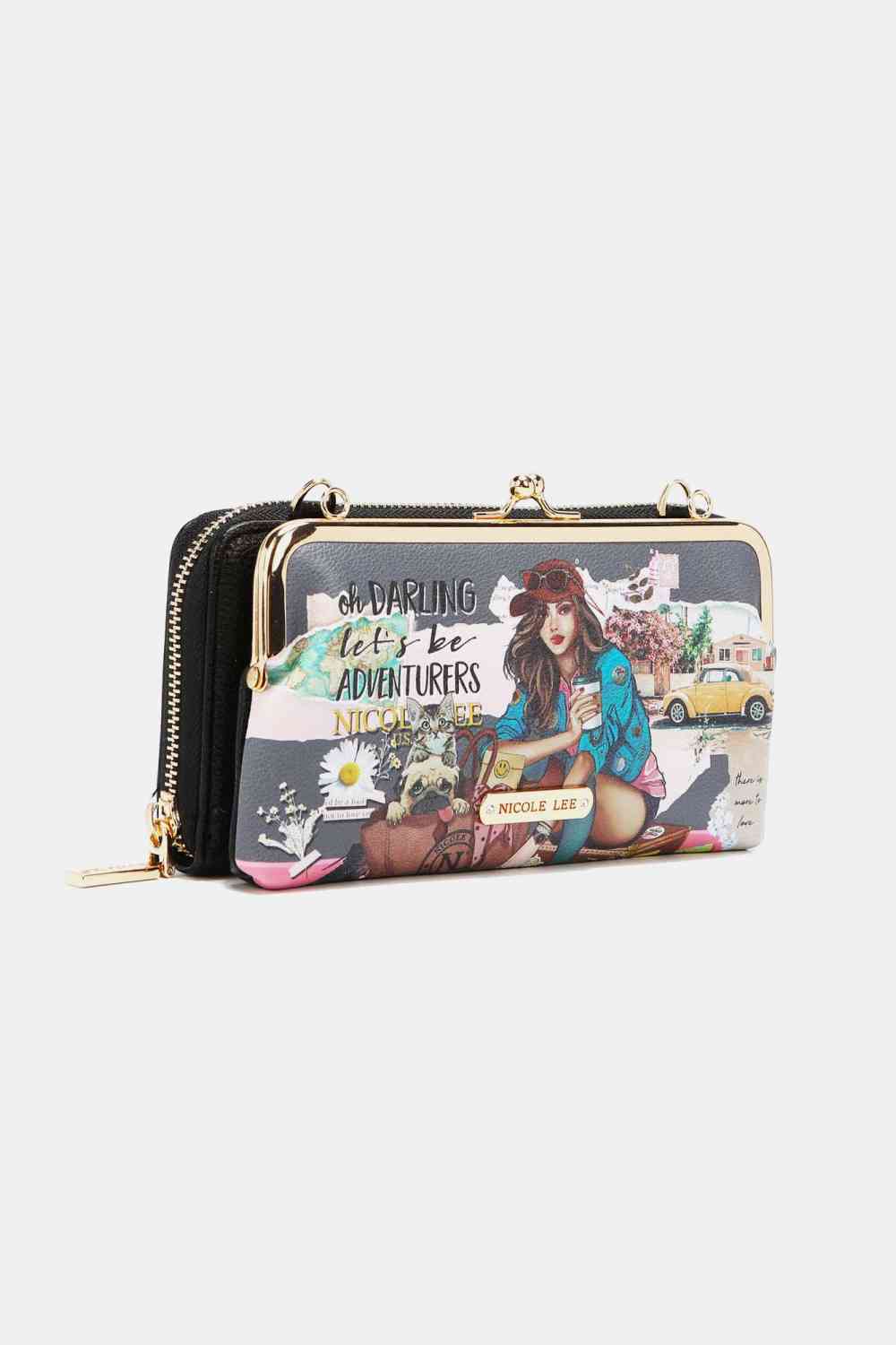 Nicole Lee USA Signature Kiss Lock Crossbody Wallet | Sugarz Chique Boutique