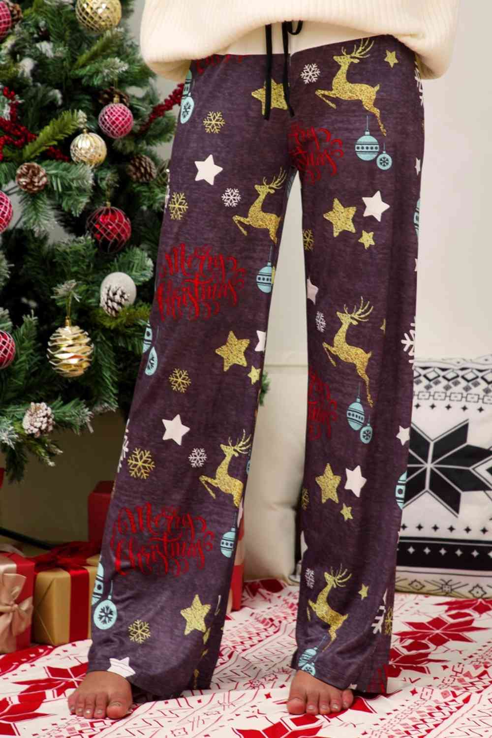 Christmas Straight Leg Pants | Sugarz Chique Boutique