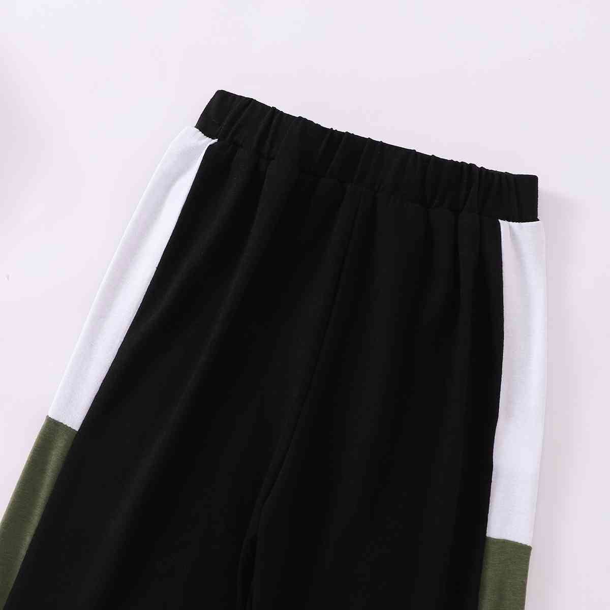 NICE Contrast Tee and Pants Set | Sugarz Chique Boutique