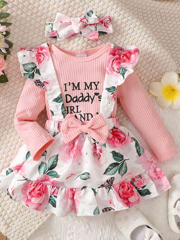Round Neck Long Sleeve Top and Printed Dress Set | Sugarz Chique Boutique