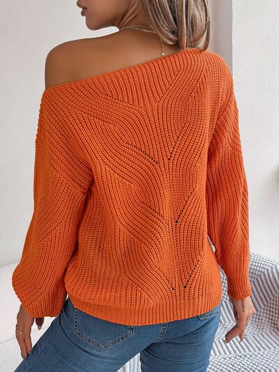 Openwork Long Sleeve Sweater | Sugarz Chique Boutique