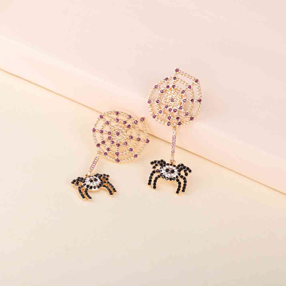 Spider Rhinestone Alloy Earrings | Sugarz Chique Boutique