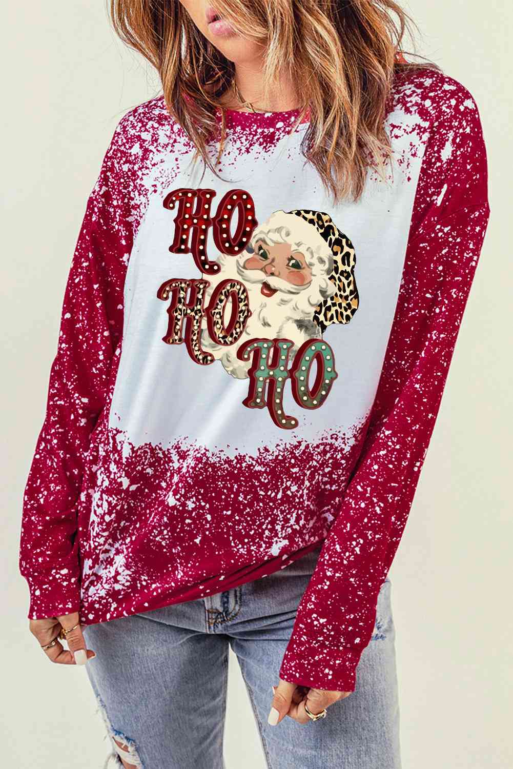 Santa Graphic Long Sleeve T-Shirt | Sugarz Chique Boutique