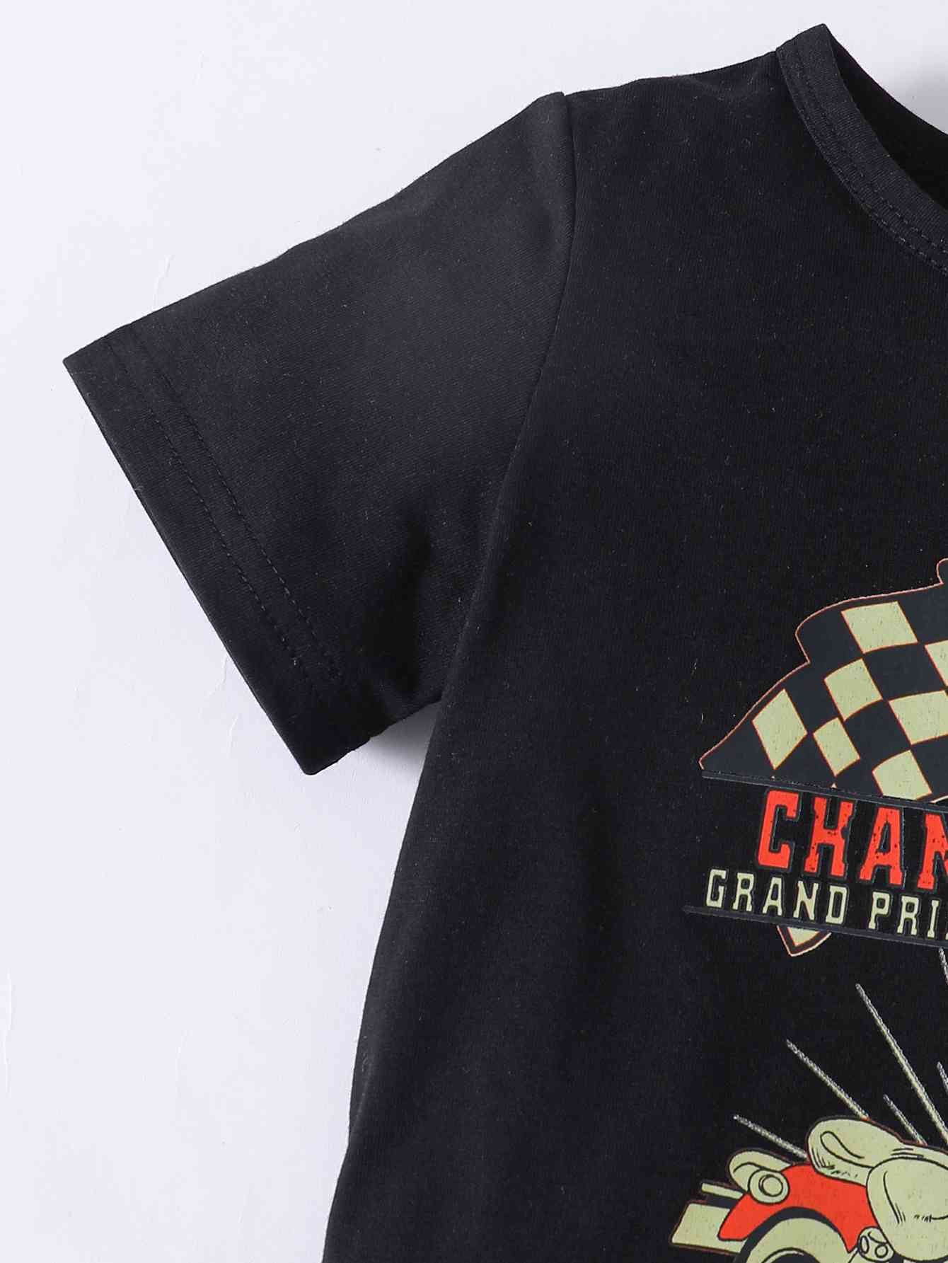 Boys CHAMPIONSHIPS Graphic Tee and Shorts Set | Sugarz Chique Boutique