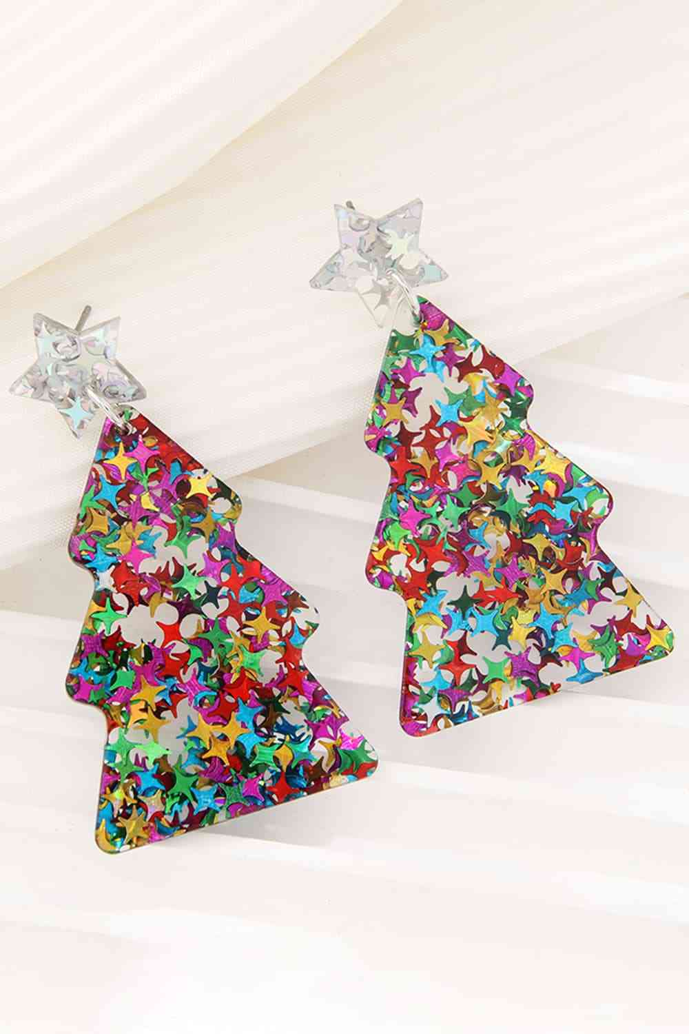 Christmas Tree Acrylic Earrings | Sugarz Chique Boutique
