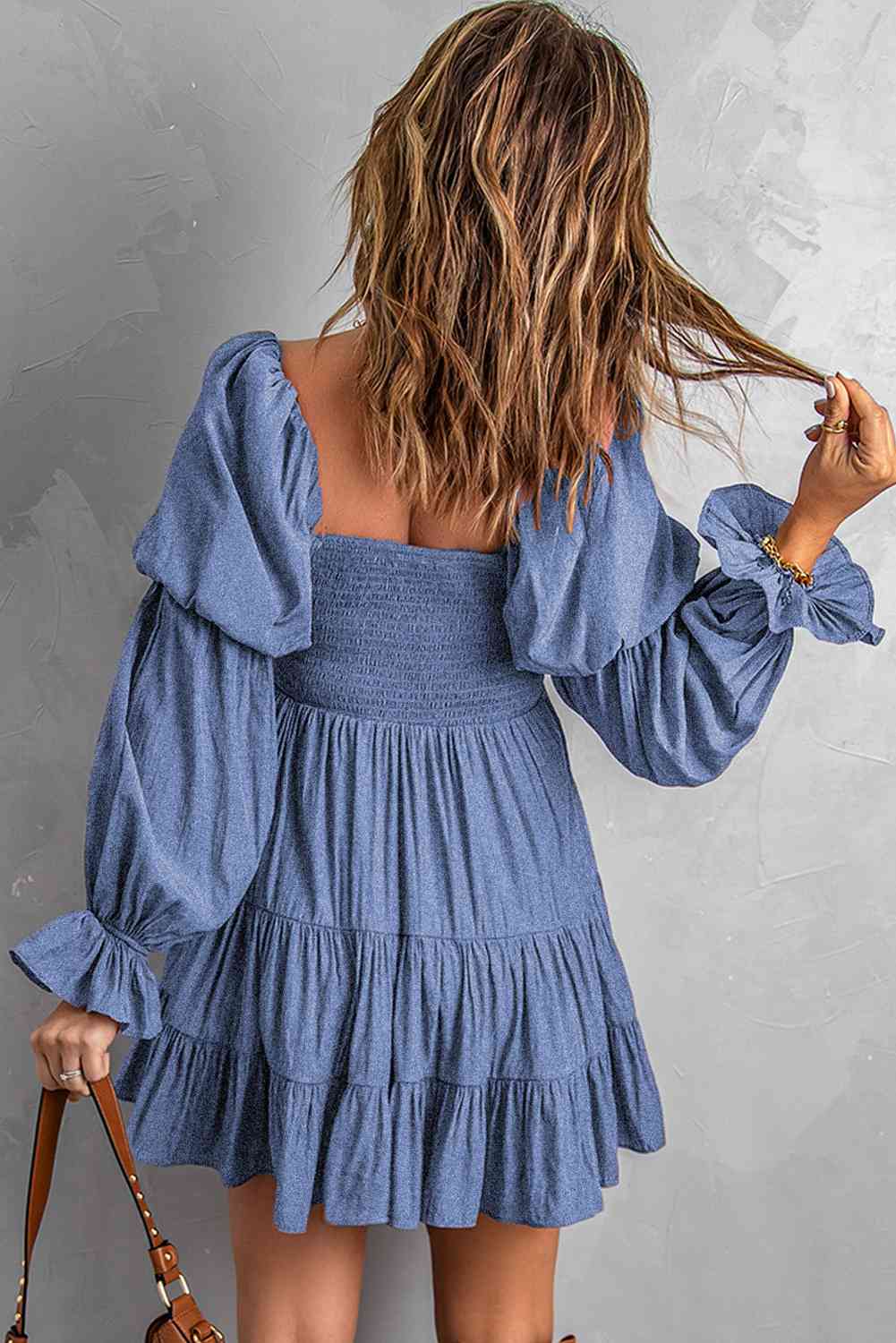 Smocked Off-Shoulder Tiered Mini Dress | Sugarz Chique Boutique