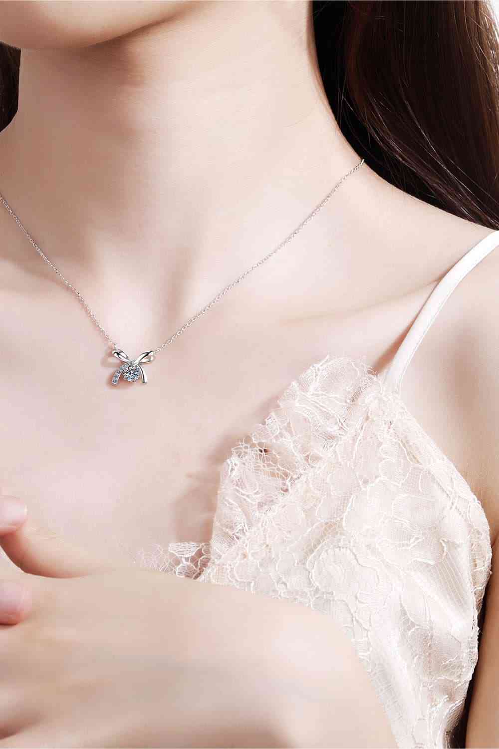 Moissanite 925 Sterling Silver Necklace | Sugarz Chique Boutique
