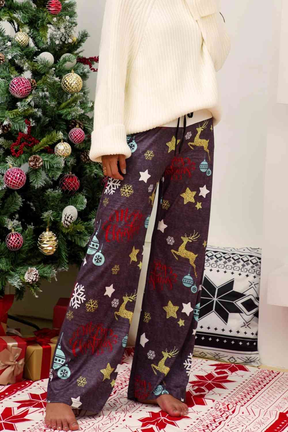 Christmas Straight Leg Pants | Sugarz Chique Boutique