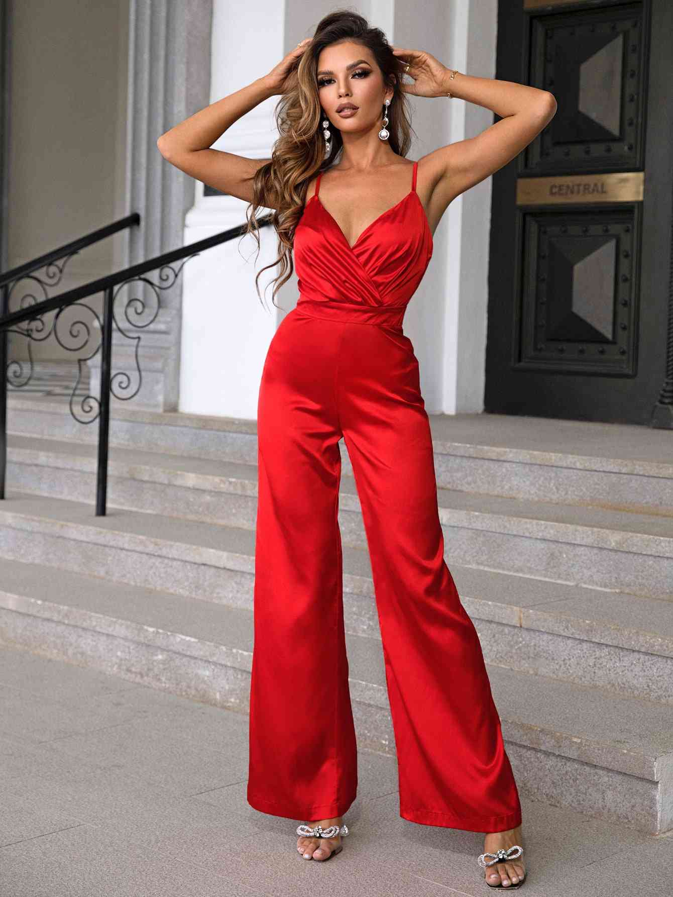 Wide Leg Spaghetti Strap Jumpsuit | Sugarz Chique Boutique
