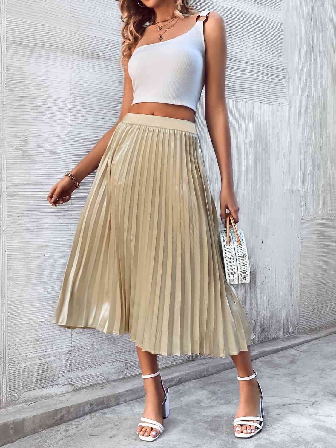 Pleated Midi Skirt | Sugarz Chique Boutique