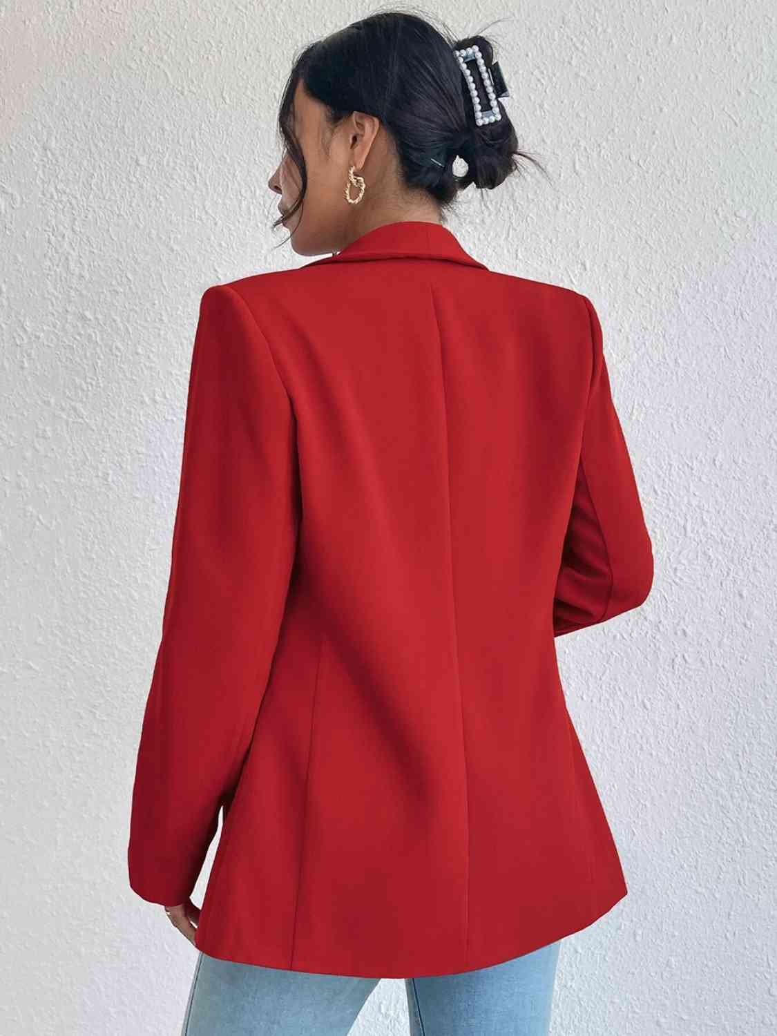 Shawl Collar Long Sleeve Blazer | Sugarz Chique Boutique