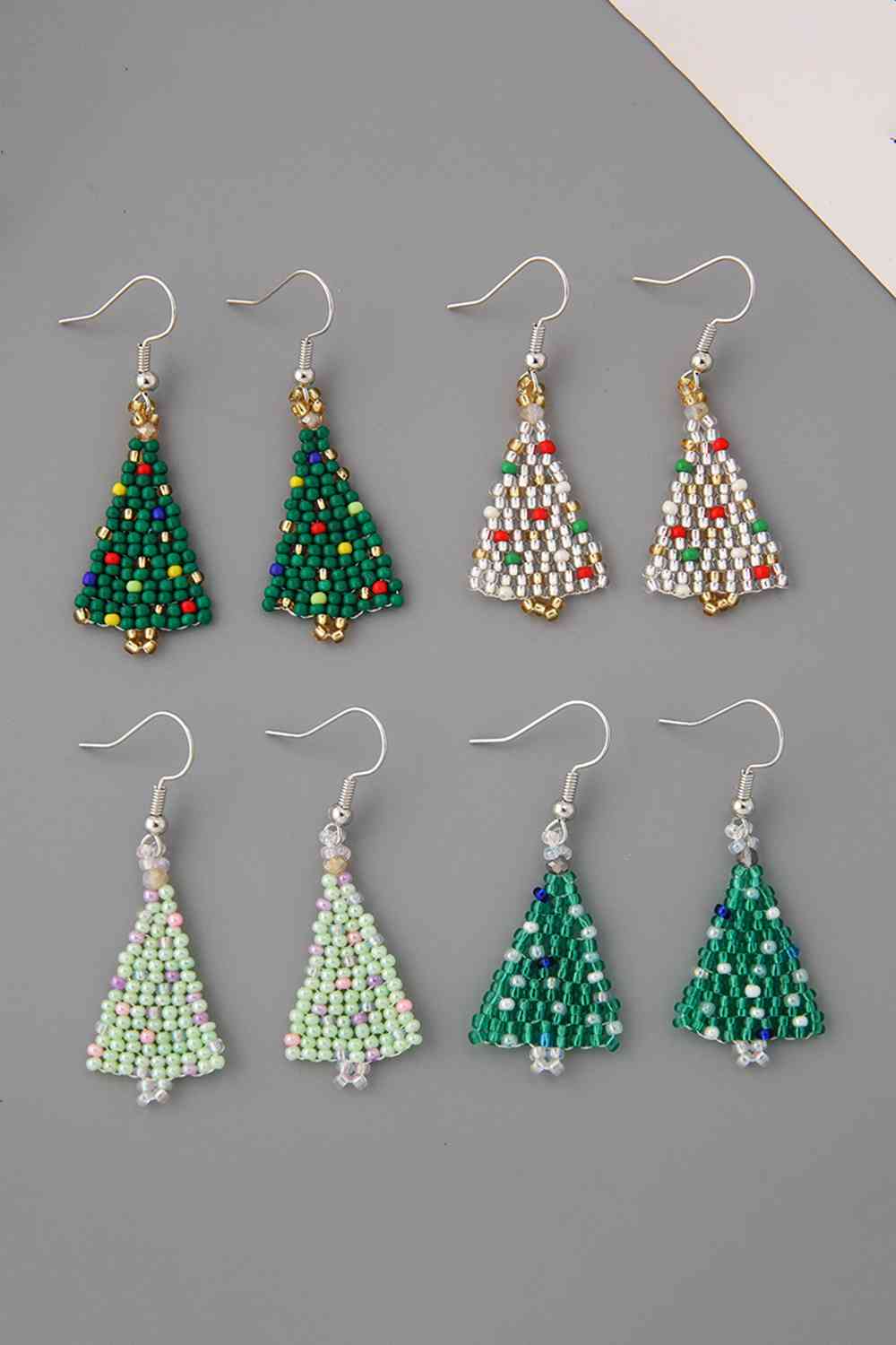 Beaded Christmas Tree Earrings | Sugarz Chique Boutique