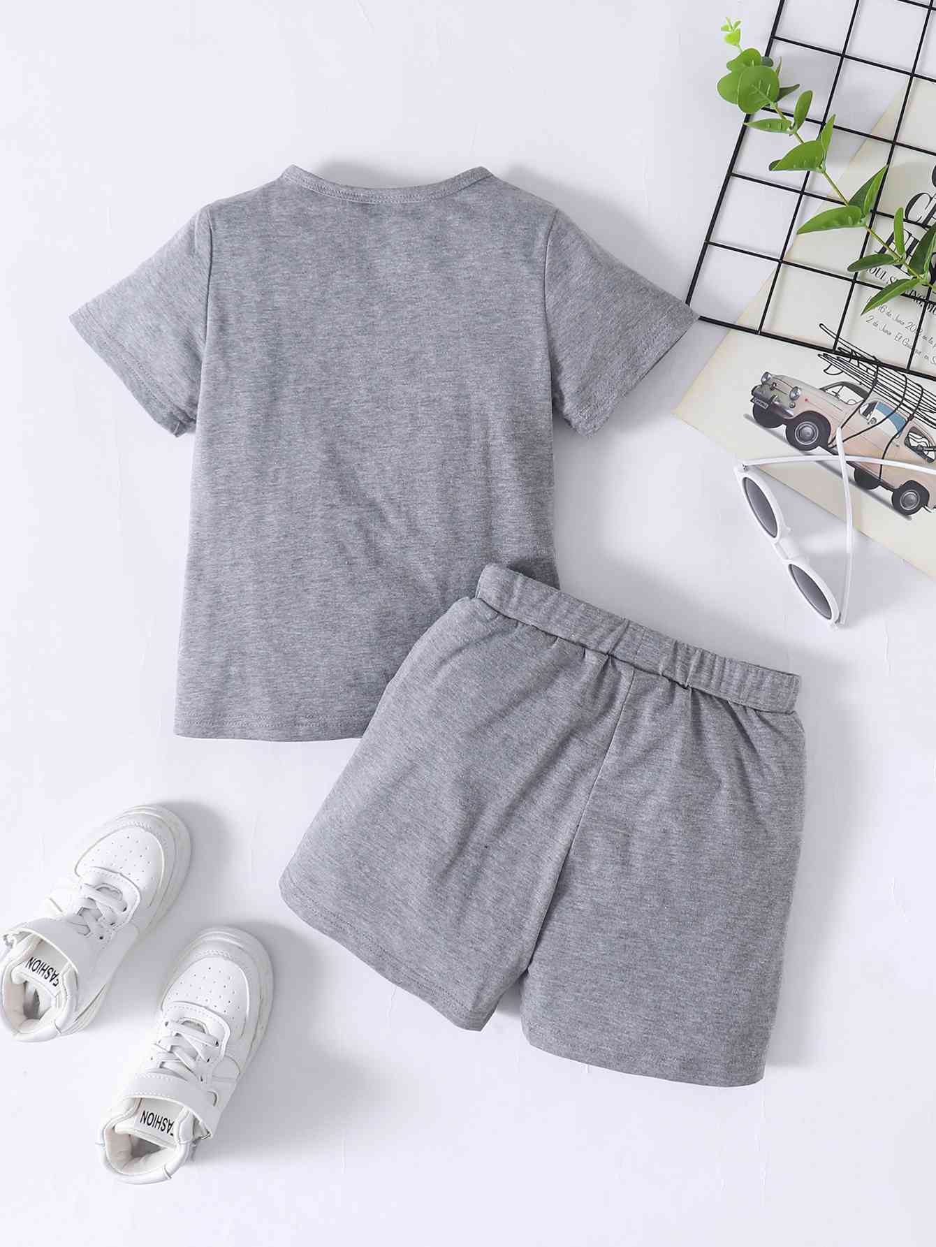 Boys CHAMPIONSHIPS Graphic Tee and Shorts Set | Sugarz Chique Boutique