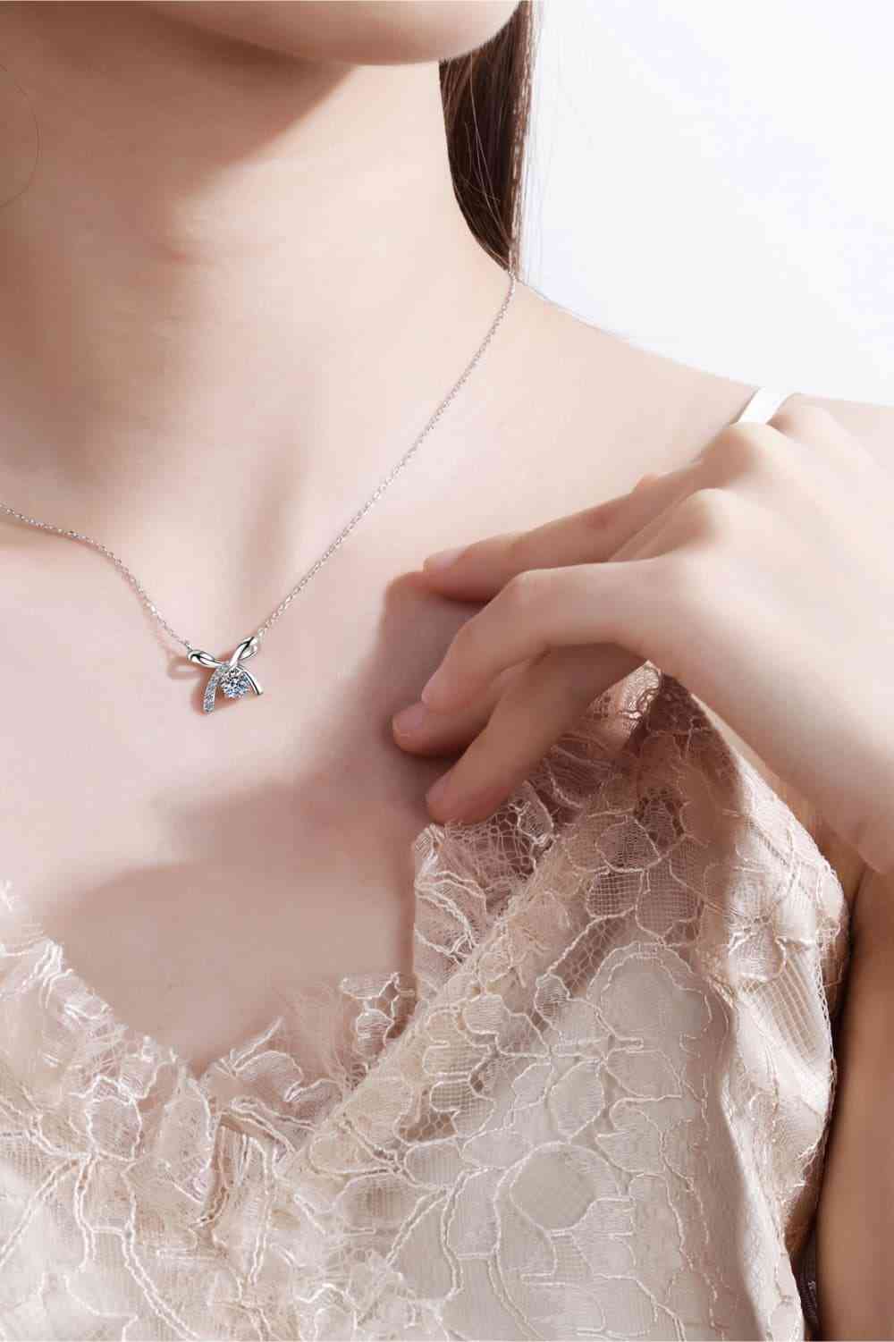 Moissanite 925 Sterling Silver Necklace | Sugarz Chique Boutique
