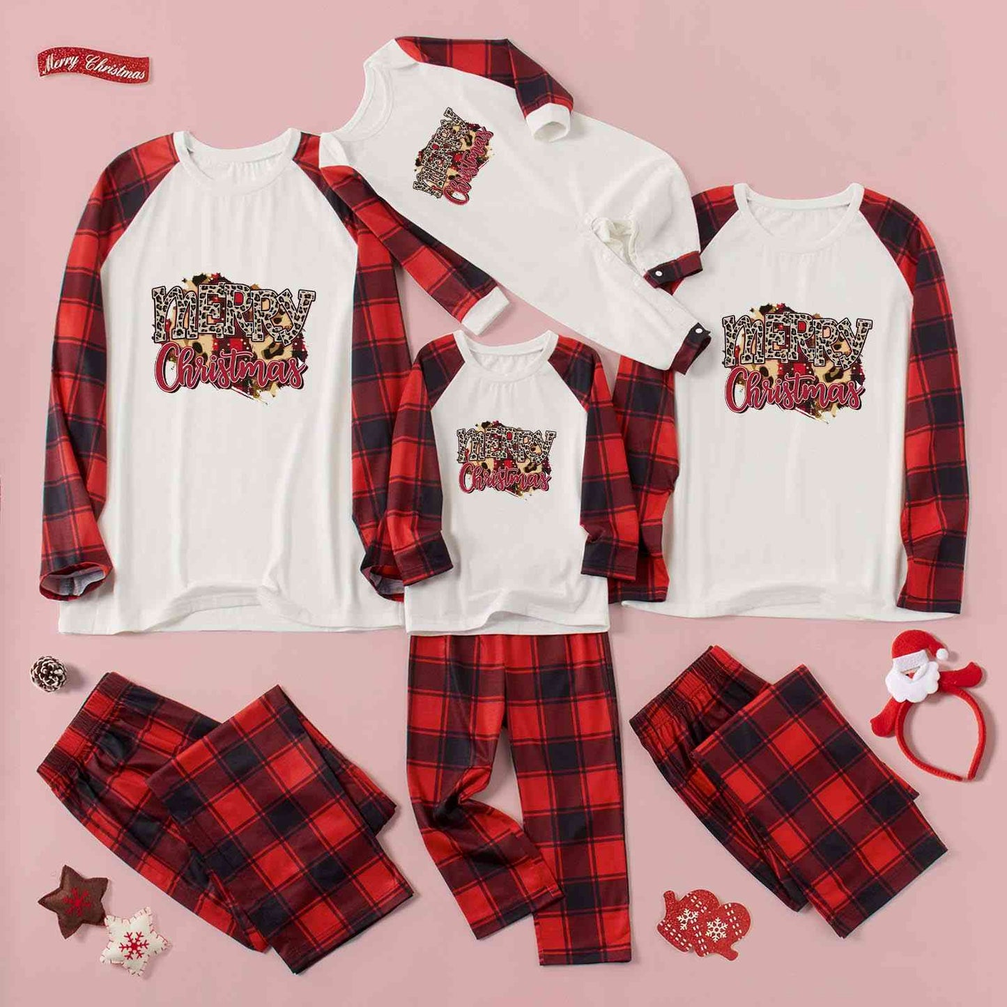 MERRY CHRISTMAS Graphic Top and Plaid Pants Set | Sugarz Chique Boutique
