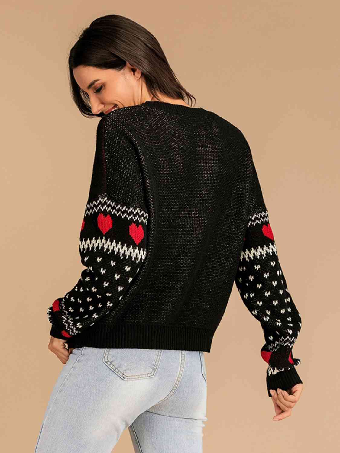 MERRY CHRISTMAS Round Neck Sweater | Sugarz Chique Boutique