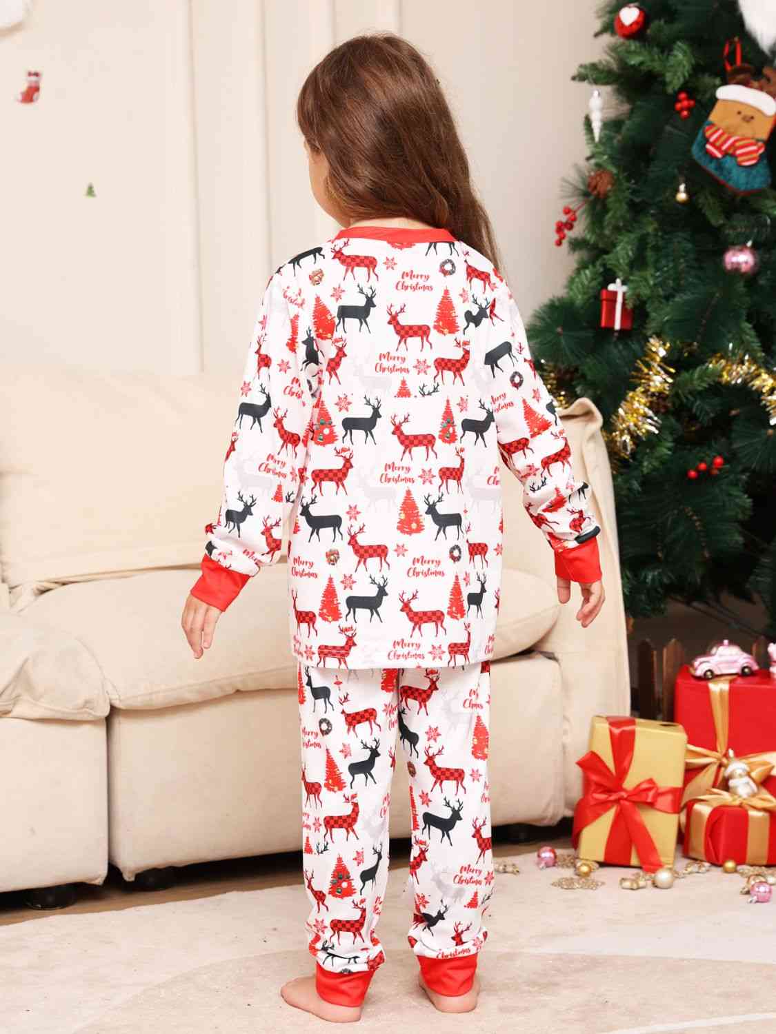 Reindeer Print Top and Pants Set | Sugarz Chique Boutique