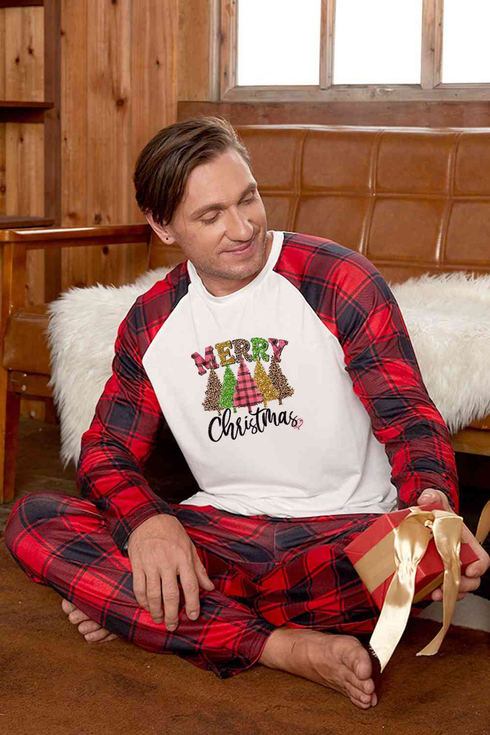 MERRY CHRISTMAS Graphic Top and Plaid Pants Set | Sugarz Chique Boutique