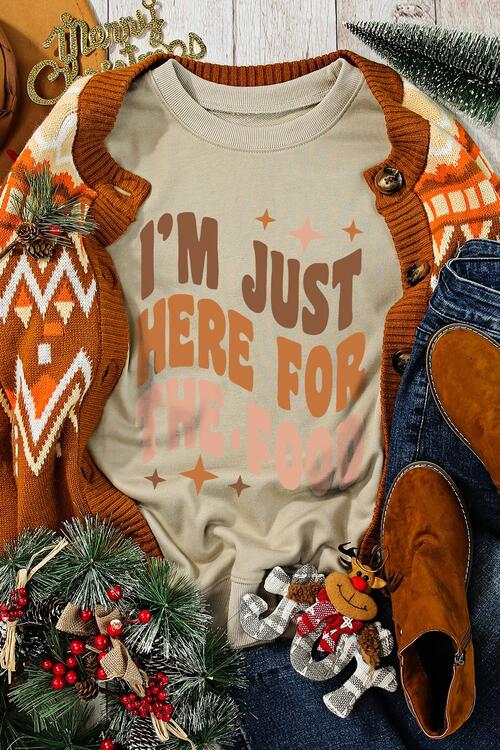 Letter Graphic Round Neck Sweatshirt | Sugarz Chique Boutique