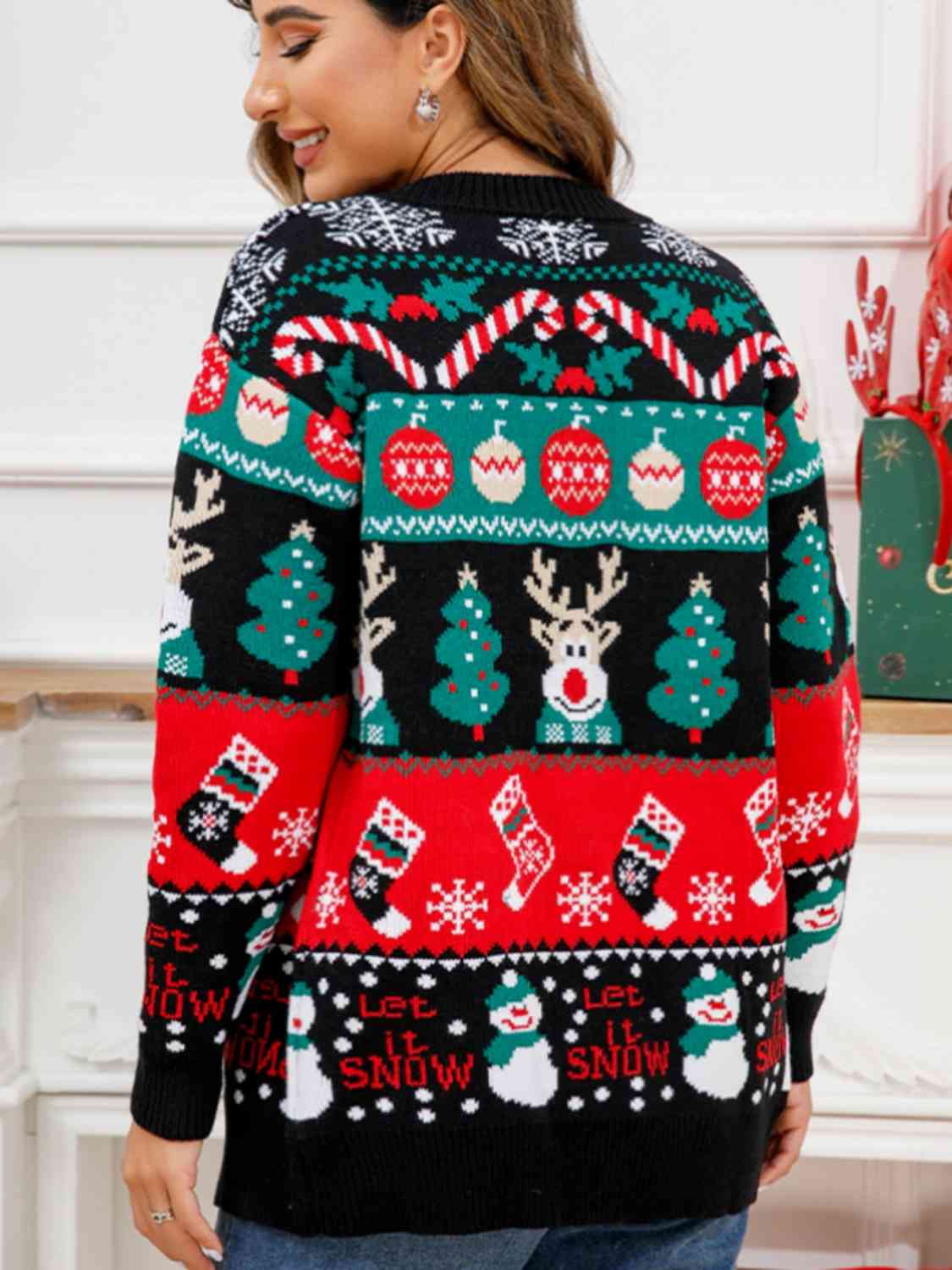 Christmas Button Down Cardigan | Sugarz Chique Boutique