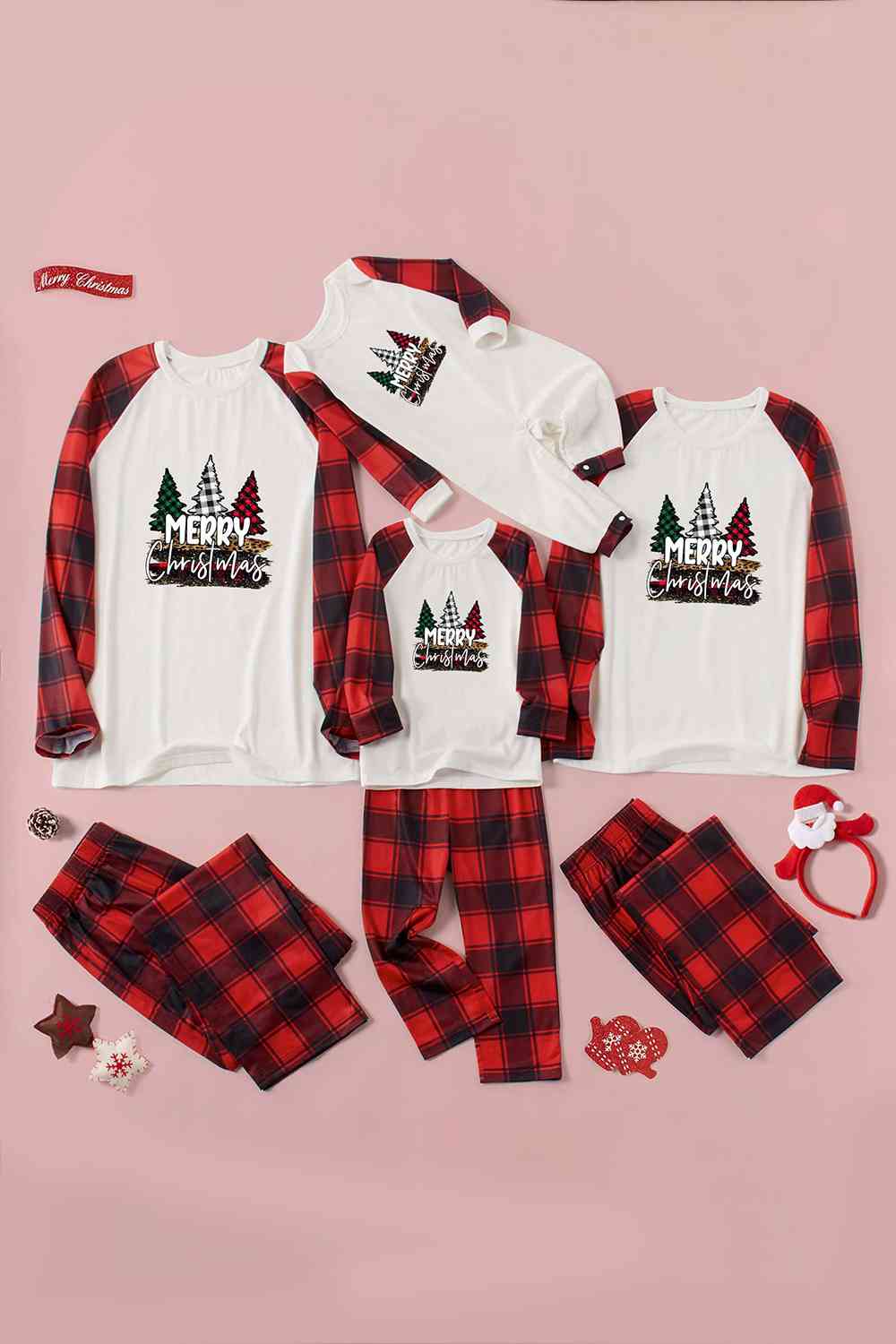 MERRY CHRISTMAS Graphic Top and Plaid Pants Set | Sugarz Chique Boutique