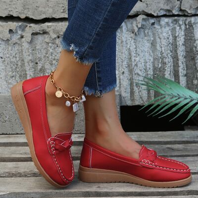 Weave Wedge Heeled Loafers | Sugarz Chique Boutique