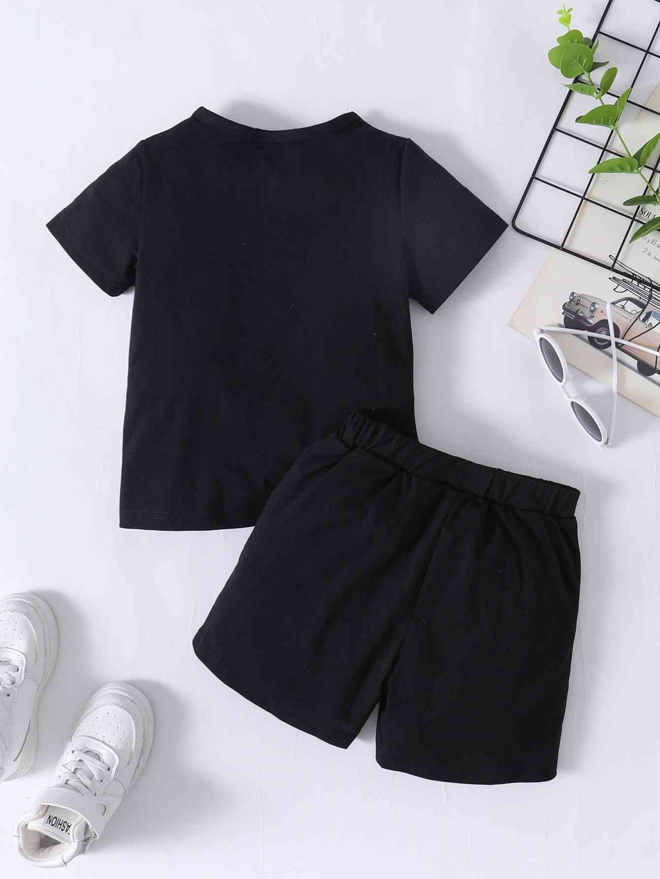 Boys CHAMPIONSHIPS Graphic Tee and Shorts Set | Sugarz Chique Boutique