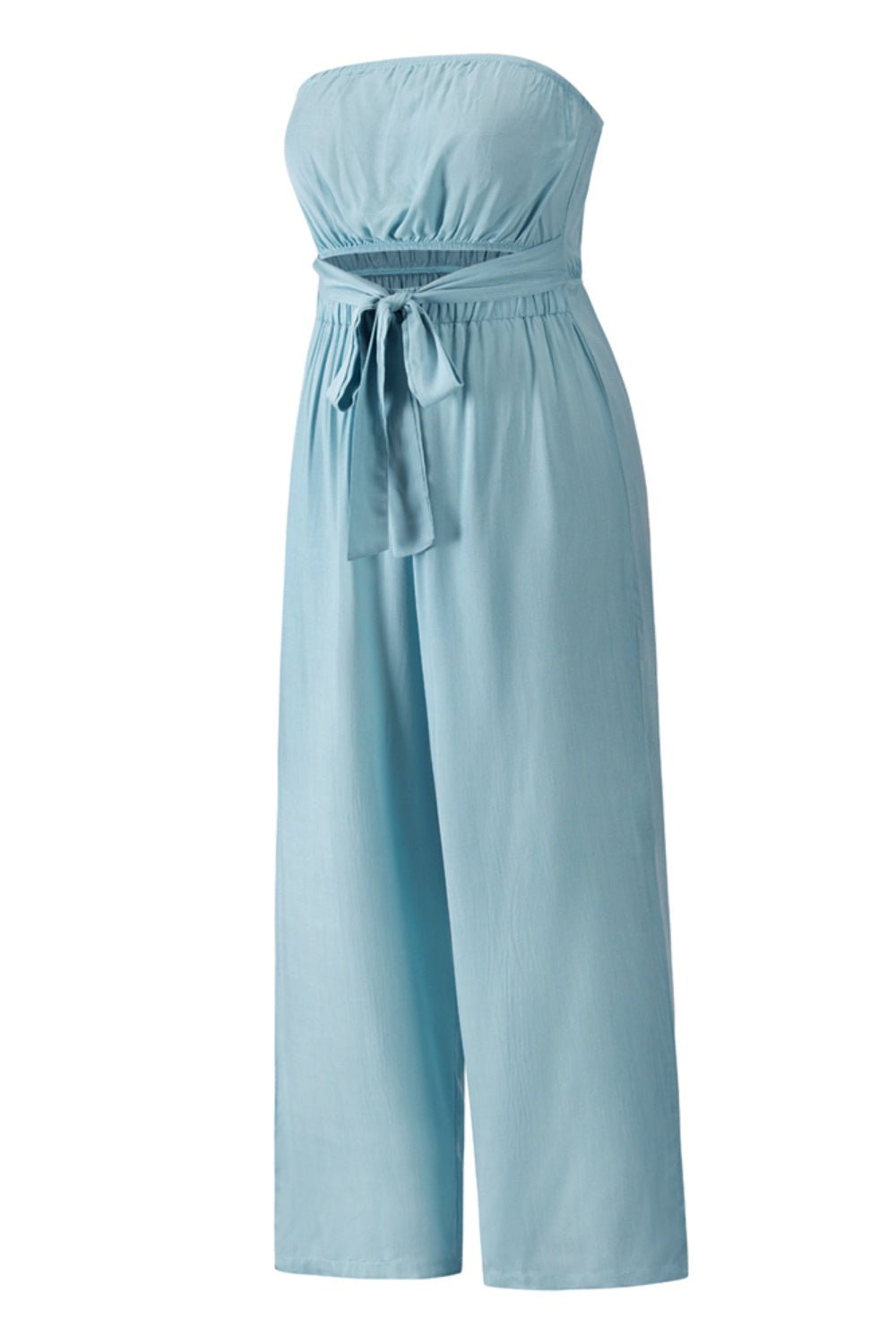 Tied Cutout Tube Wide Leg Jumpsuit | Sugarz Chique Boutique