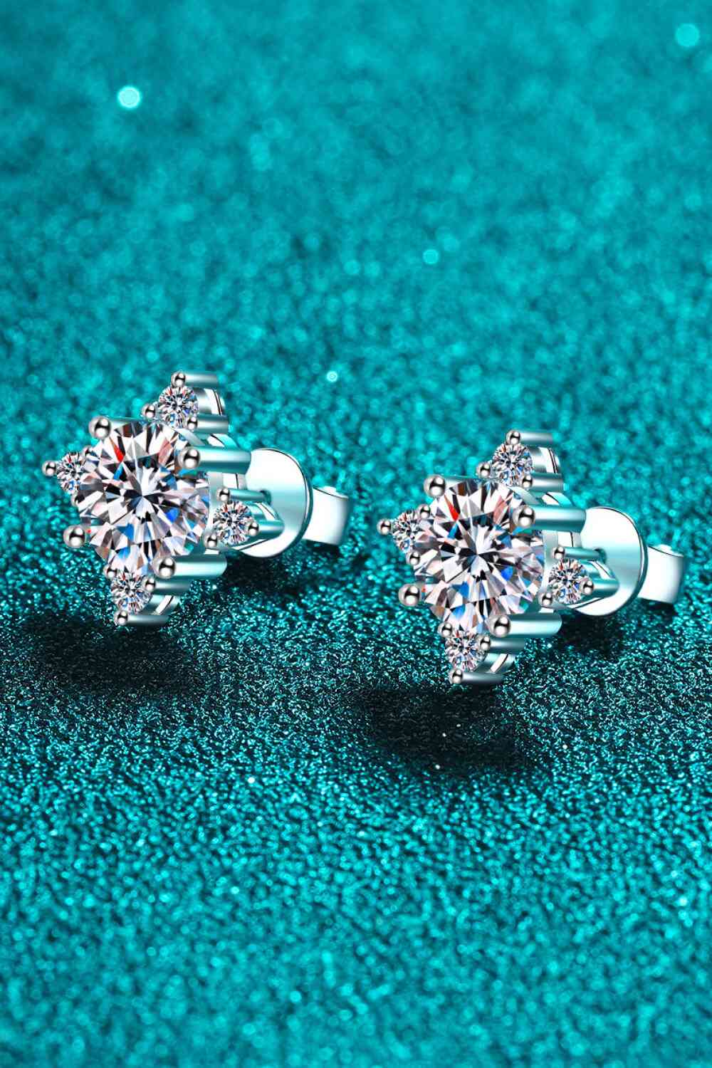 Four Leaf Clover 2 Carat Moissanite Stud Earrings | Sugarz Chique Boutique