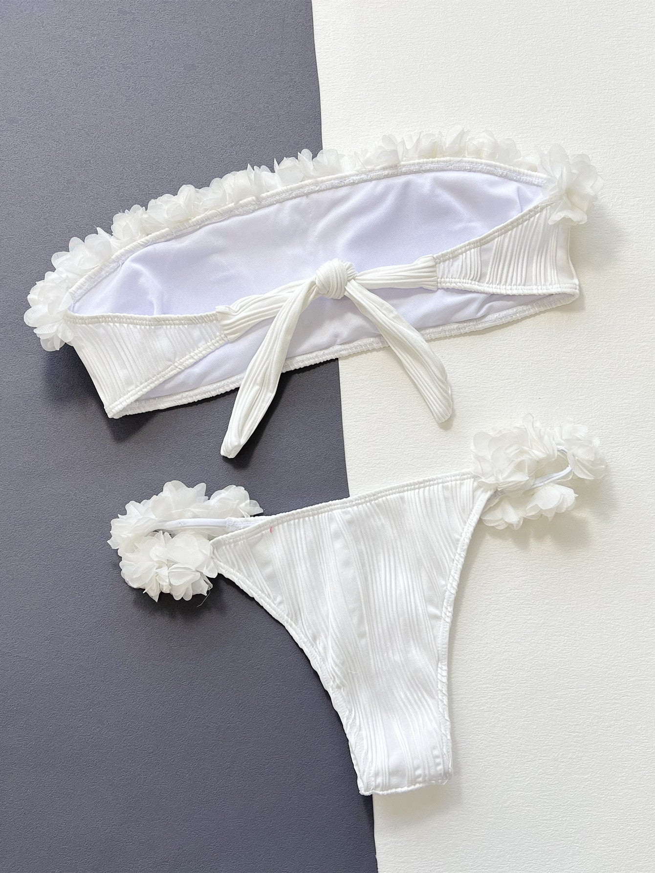 Applique Tie Back Two-Piece Bikini Set | Sugarz Chique Boutique