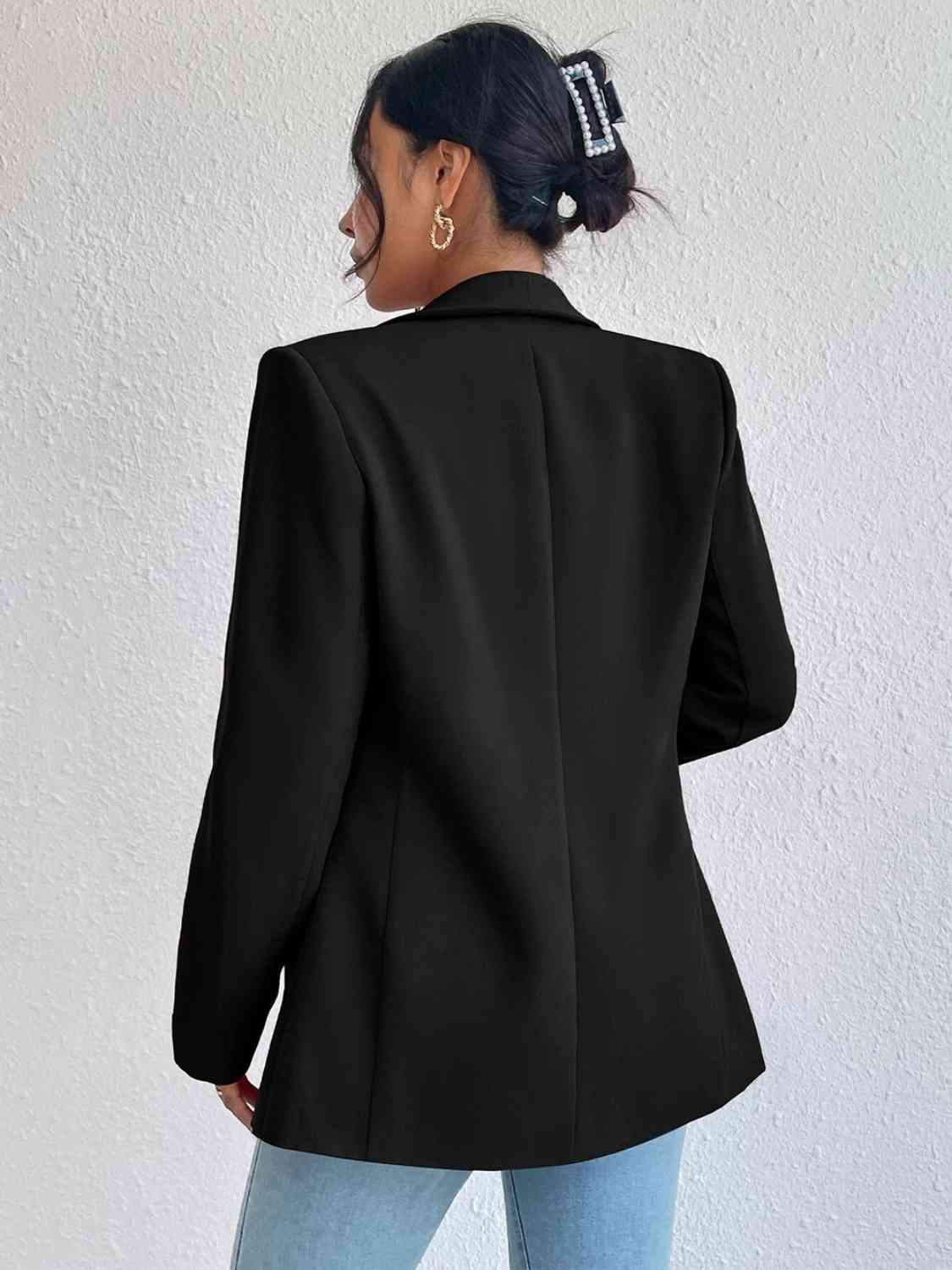 Shawl Collar Long Sleeve Blazer | Sugarz Chique Boutique