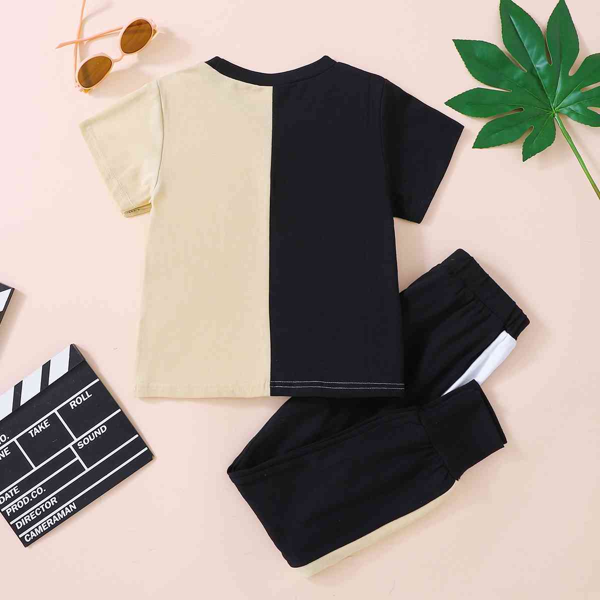 NICE Contrast Tee and Pants Set | Sugarz Chique Boutique