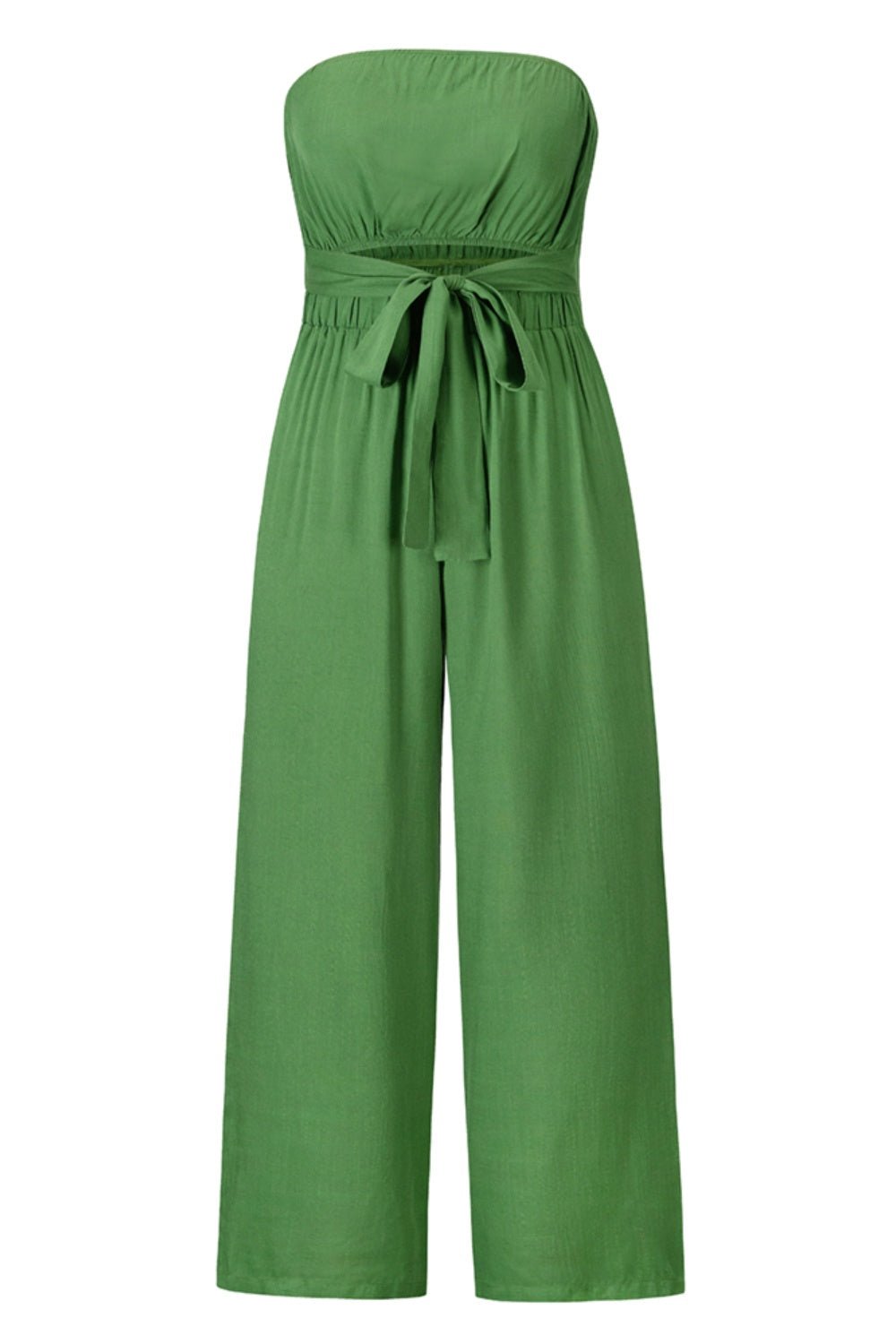 Tied Cutout Tube Wide Leg Jumpsuit | Sugarz Chique Boutique