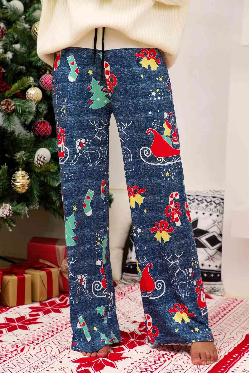 Christmas Straight Leg Pants | Sugarz Chique Boutique