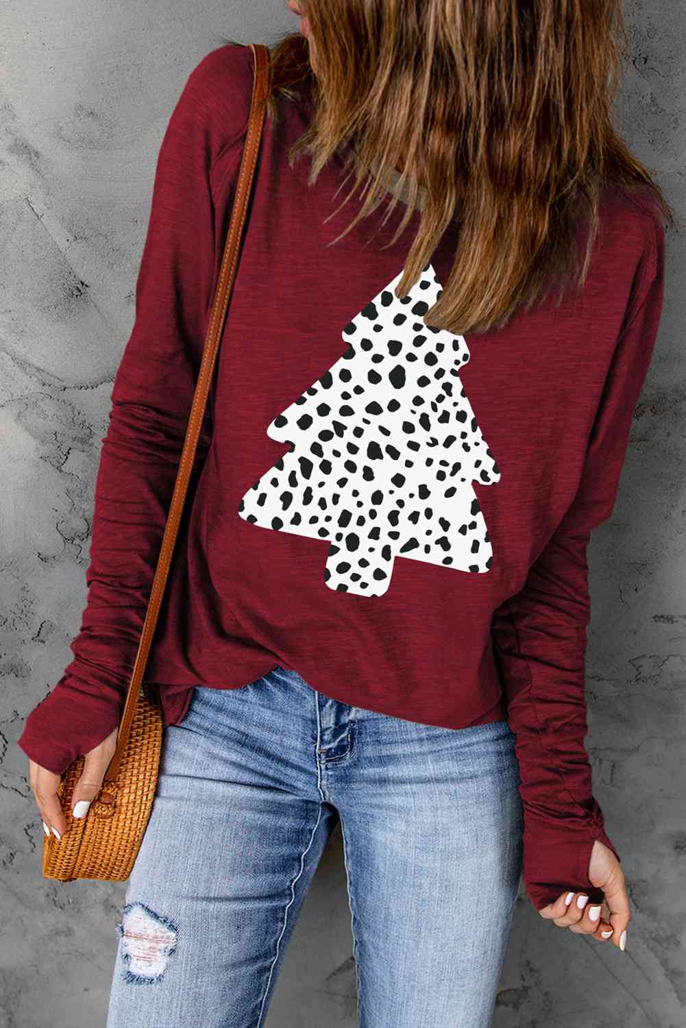 Christmas Tree Graphic Long Sleeve T-Shirt | Sugarz Chique Boutique