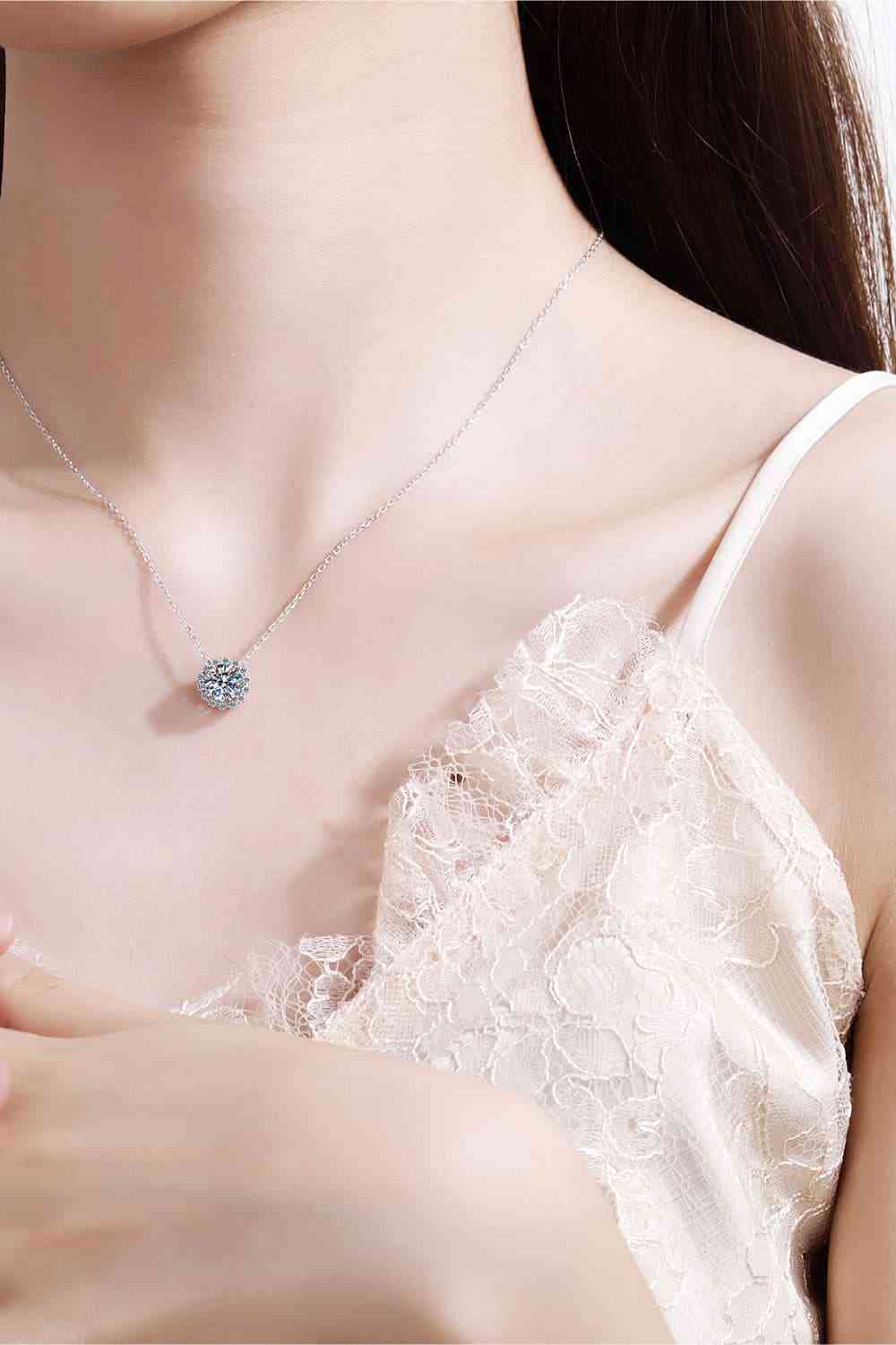 3 Carat Moissanite 925 Sterling Silver Necklace | Sugarz Chique Boutique