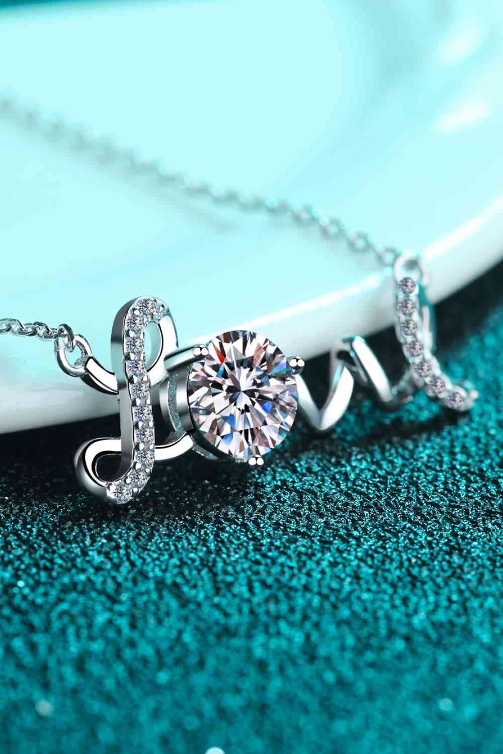 1 Carat Moissanite 925 Sterling Silver Necklace | Sugarz Chique Boutique