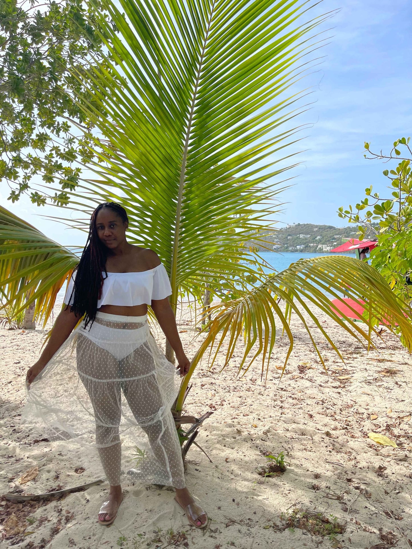 Off-the-Shoulder Ruffled Two-piece Swimsuit