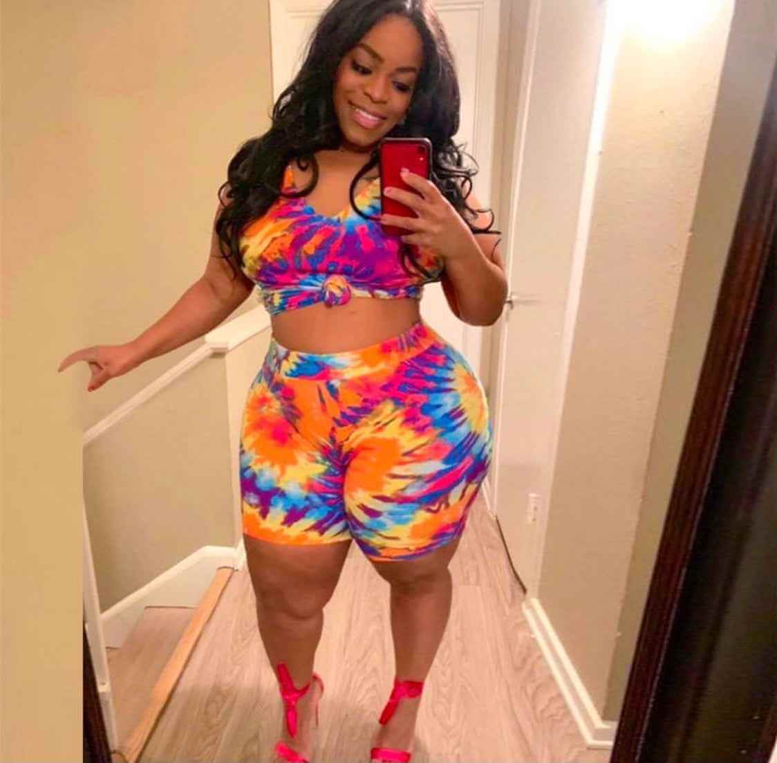 Tie-Dye Top and Shorts Set - Lounge Luxe Wear & Premium Basics Sugarz Chique Boutique