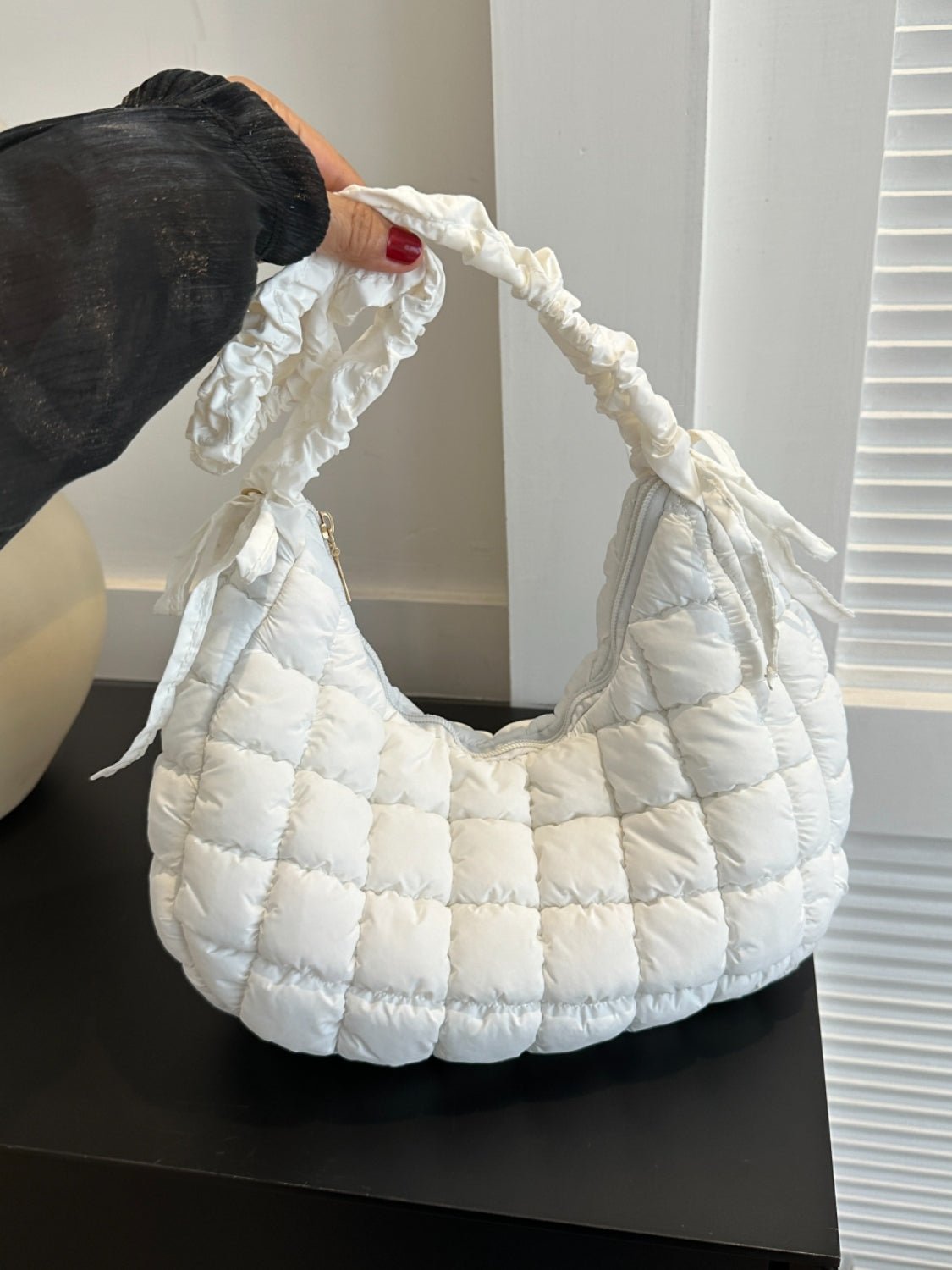 Bubble Texture Ruched Strap Quilted Shoulder Bag | Sugarz Chique Boutique