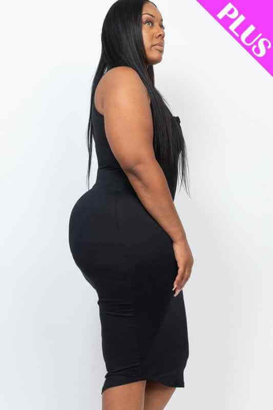Plus Size Split Neck Tank Dress