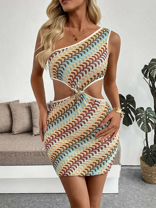 Single Shoulder Cutout Mini Dress | Sugarz Chique Boutique