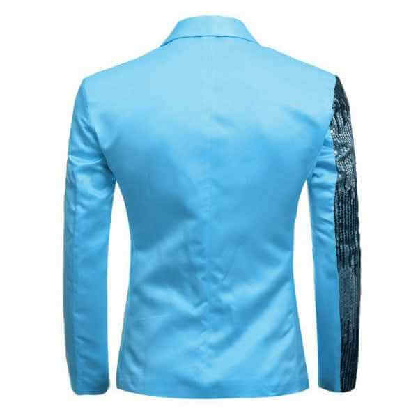 Mens Sequin Patchwork 1 Button Tuxedo Jacket