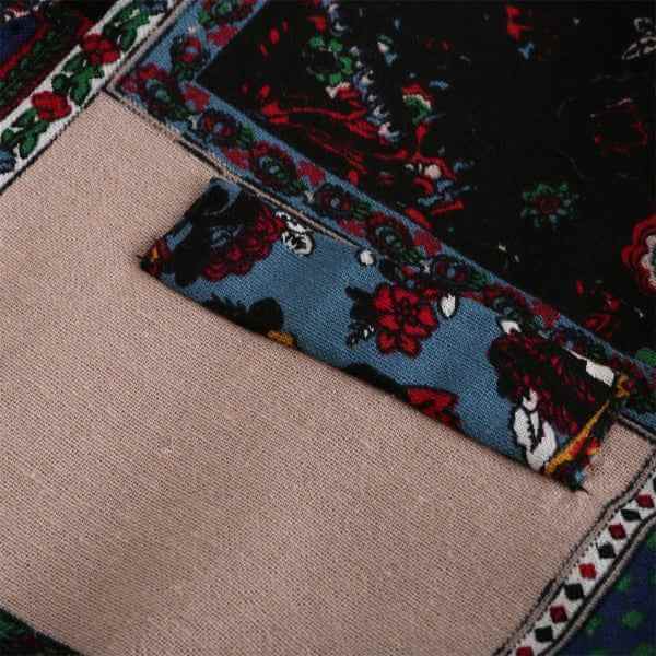 Mens Ethnic Patchwork Pattern 1 Button Blazer