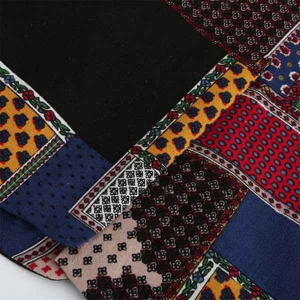 Mens Ethnic Patchwork Pattern 1 Button Blazer